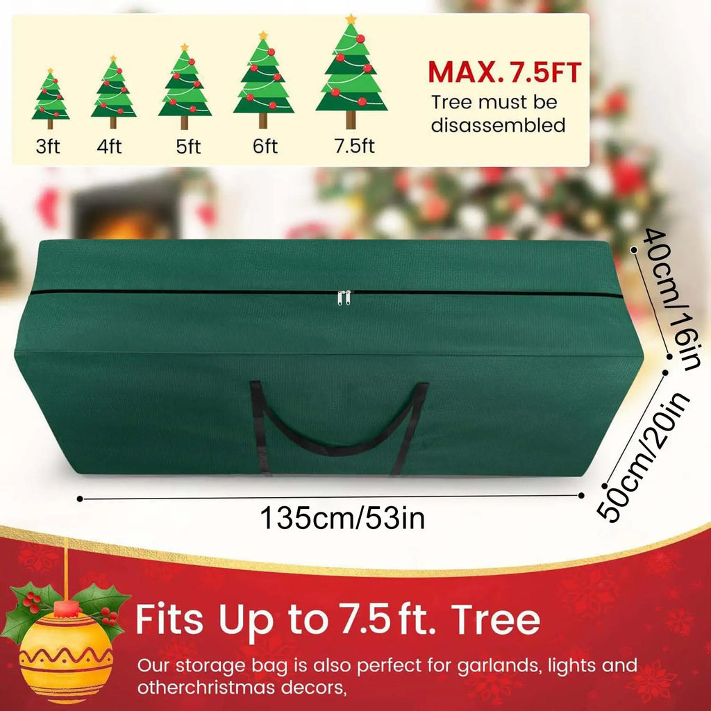 Christmas Tree Bag Reinforced Handles Tote Organizer Heavy Duty Qme