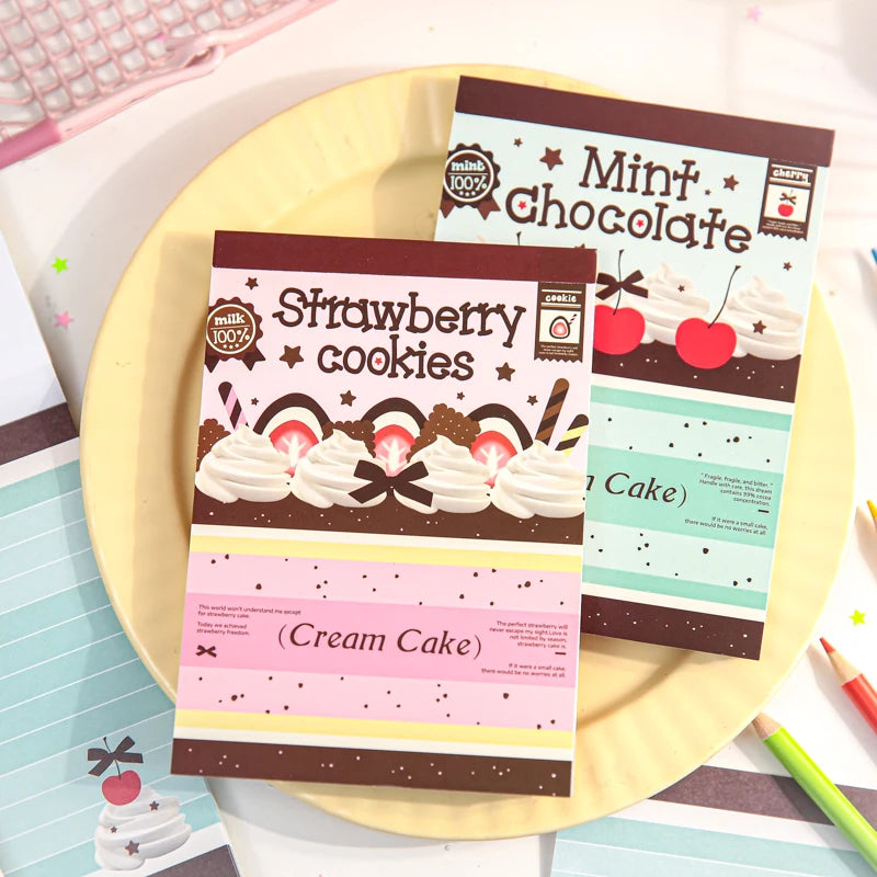 80 Sheets Cute Japanese Old-fashioned Style Memo Pads Message Paper Journal DIY Base Material Notepad School Office Stationery Qme AB