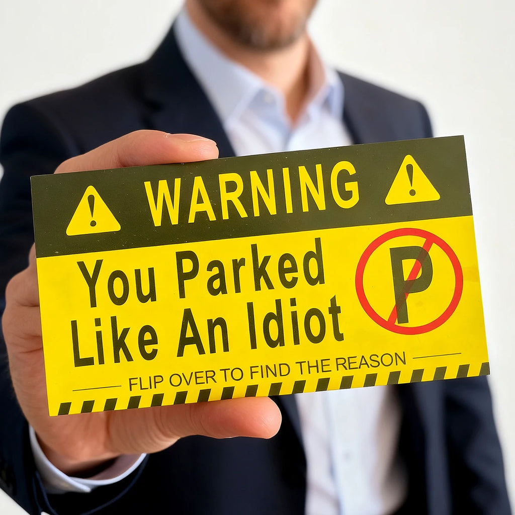 50 Pieces Bad Parking Cards You Parked Like an Idiot Funny Cardboard Parking Violation Cards with Multiple Violation Reasons Qme