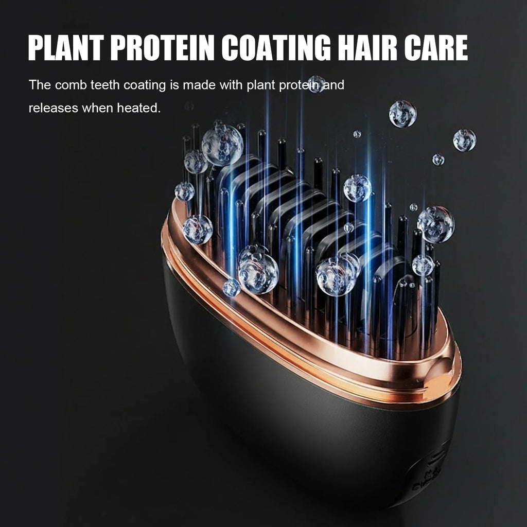 Mini Fast Heating Hot Comb Rechargeable Hair Straightening Comb with 3 Temp Settings Cordless Hair Straightening Brush for Women Qme