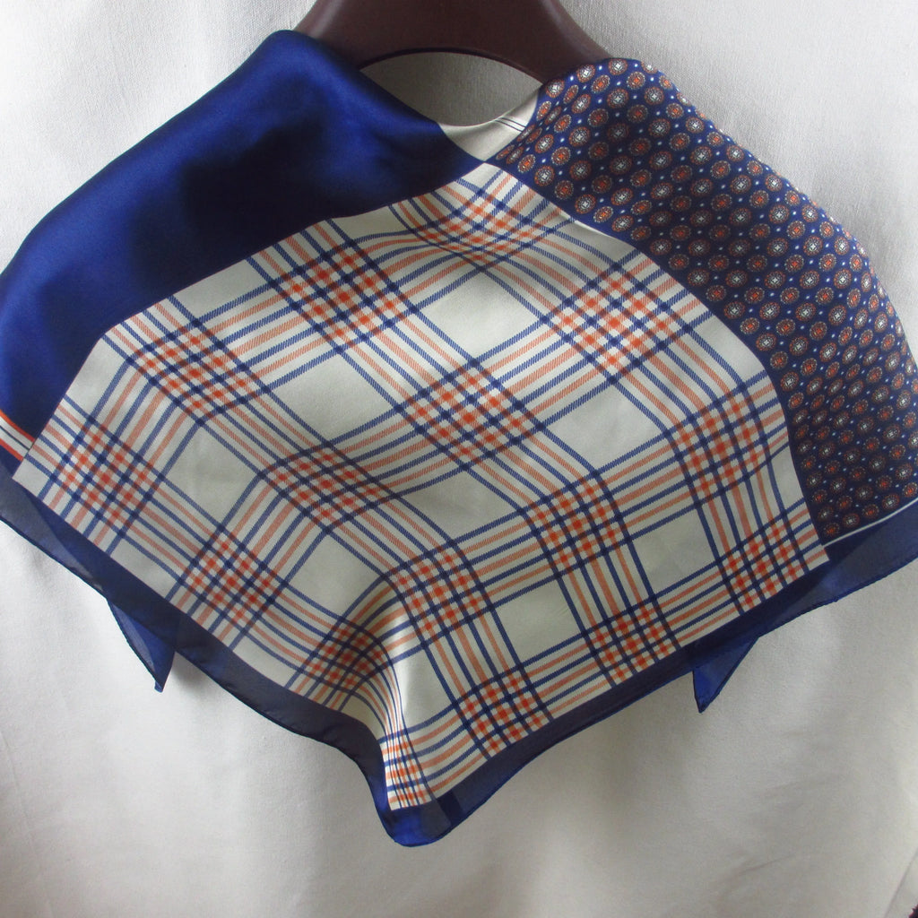 Silk Feeling Polyester Scarf Men's Neck Foulard Square Small Headband Qme