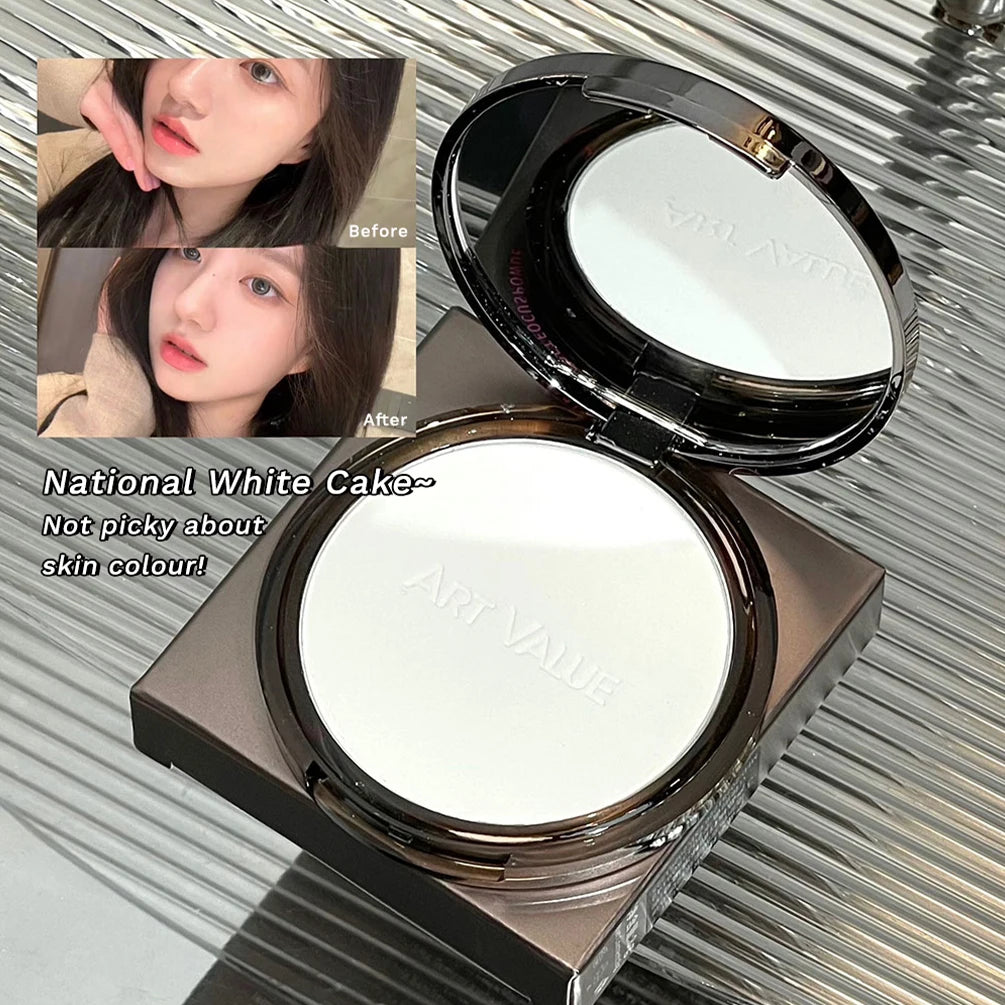 3 Colors Face Pressed Powder Long Lasting Oil Control Face Foundation Waterproof Face Powder Brighten Skin Concealer Cosmetics Qme