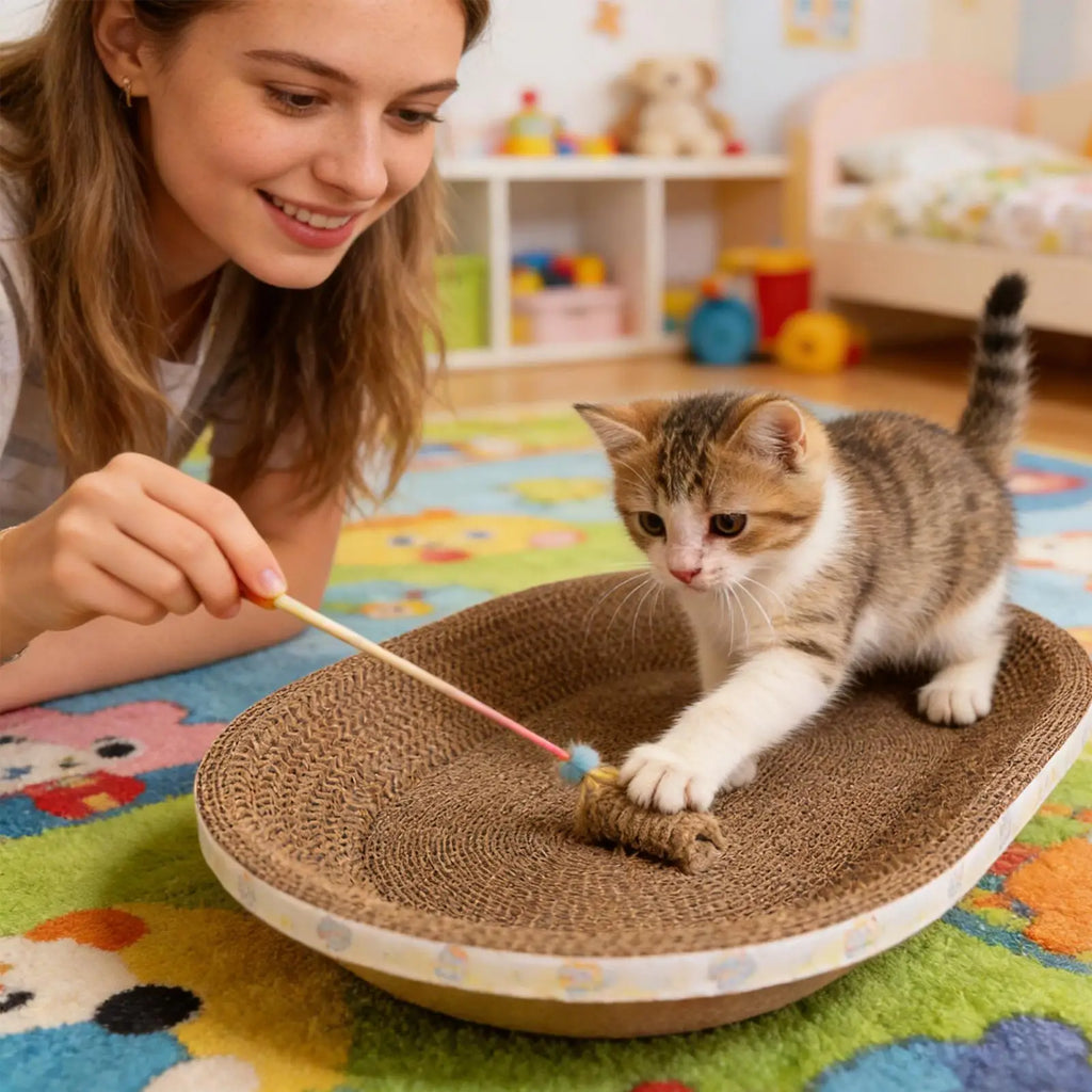 Cat Cardboard Scratcher Funny Corrugated Furniture Protector Paper Cat Scratch Furniture Protector for Kitten Sleep Grinding Qme