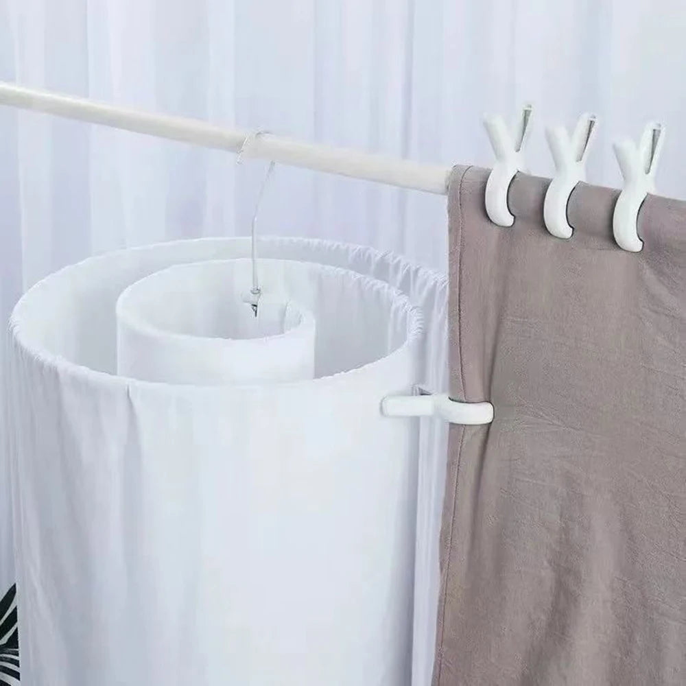 12/24PCS Windproof Clip For Hanging Quilts, Anti-Slip Clothes Drying Hook Quilt Clip Without Marks Clothes Drying Fixator Hanger Qme