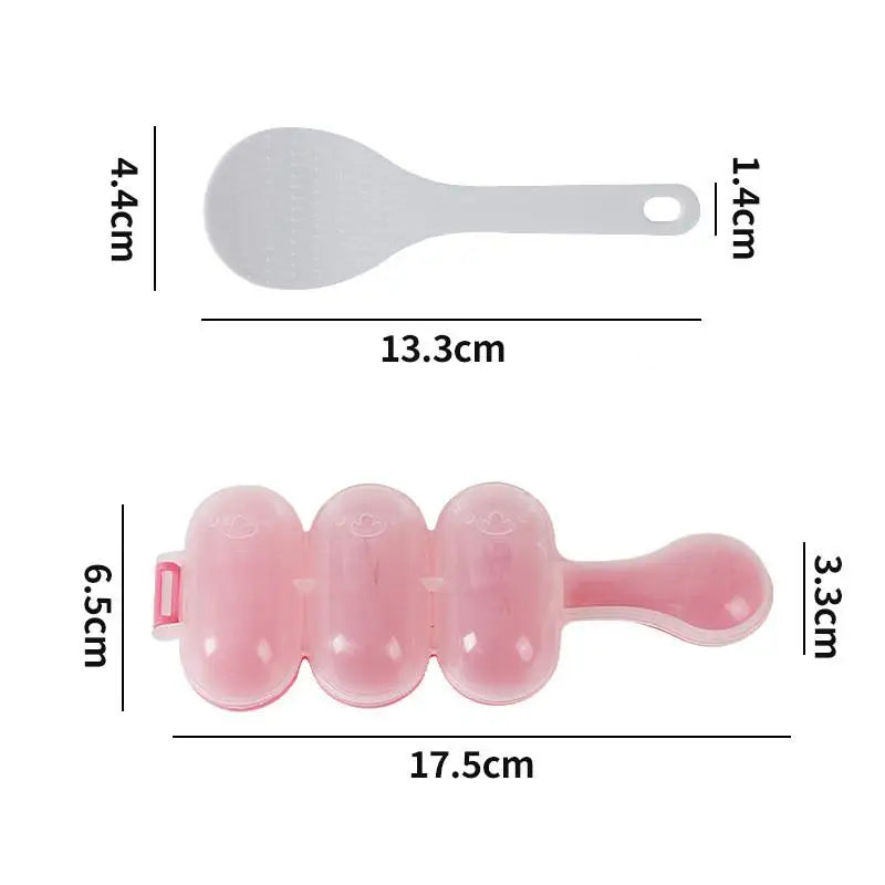 Baby Rice Ball Maker Shaker Children Kindergartens Meal Sushi DIY Qme Pink