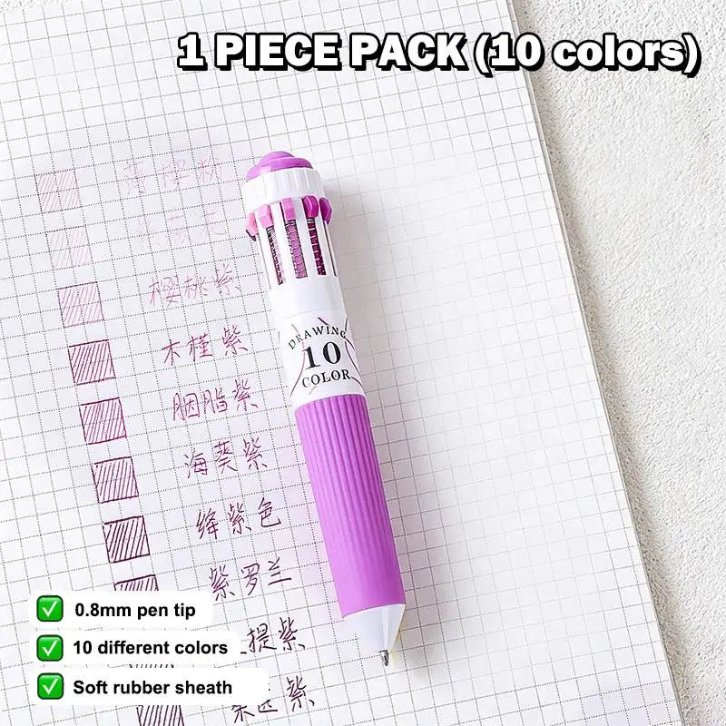 Retractable Multicolor 1 Ballpoint Pen Tip 3 6 Art Student Drawing Qme L
