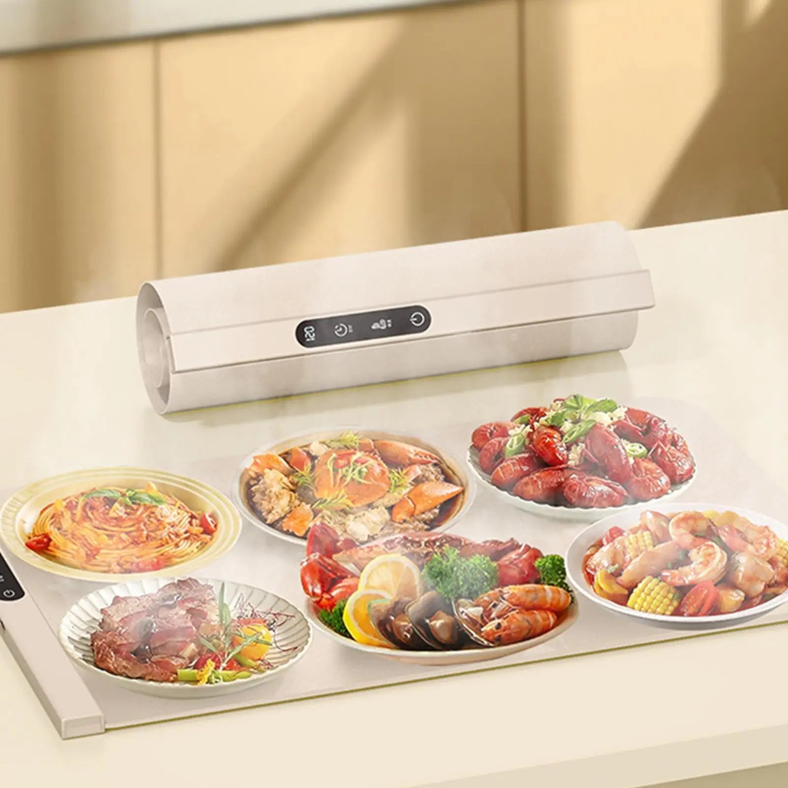 Heating Mat Food Adjustable Fast Pad Silicone Warming Buffets Party Qme
