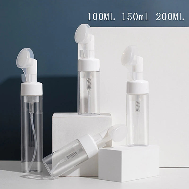 Head Press Face Cleaning Foam Bottles 100 150 Empty Froth Foaming Qme