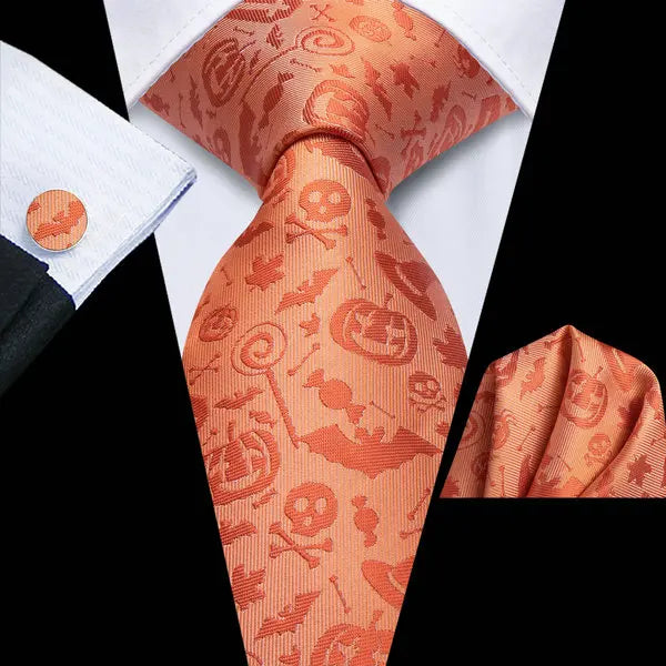 Hi-Tie Animal EmbroideryMens Necktie Green Wedding Tie For Men Hanky Cufflinks Set Business Party Dropshipping Qme HT-LDSN0099