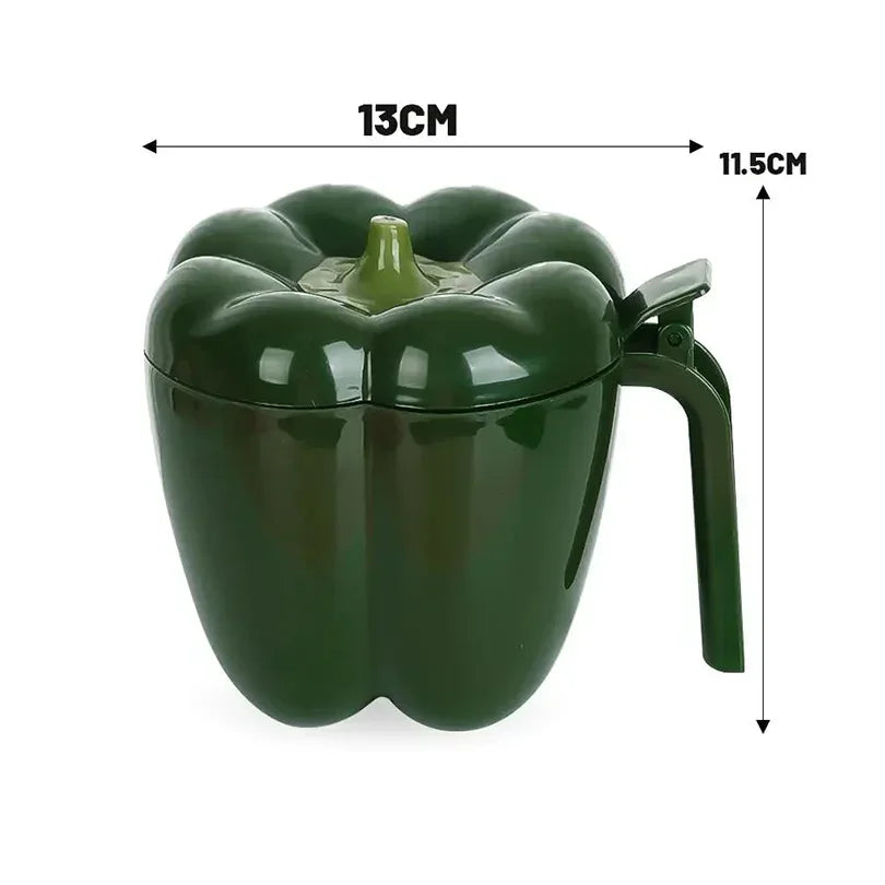 1 Plastic Creative Seasoning Jar Container Spoon Chili Shape Barbecue Qme 1set green