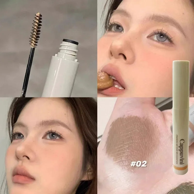 Cocoa Brown Eyebrow Tint Cream Waterproof Natural Eyebrow Tattoo Cream Light Color Eyebrows Make Up Smooth Fluff Brow Dye Pencil Qme