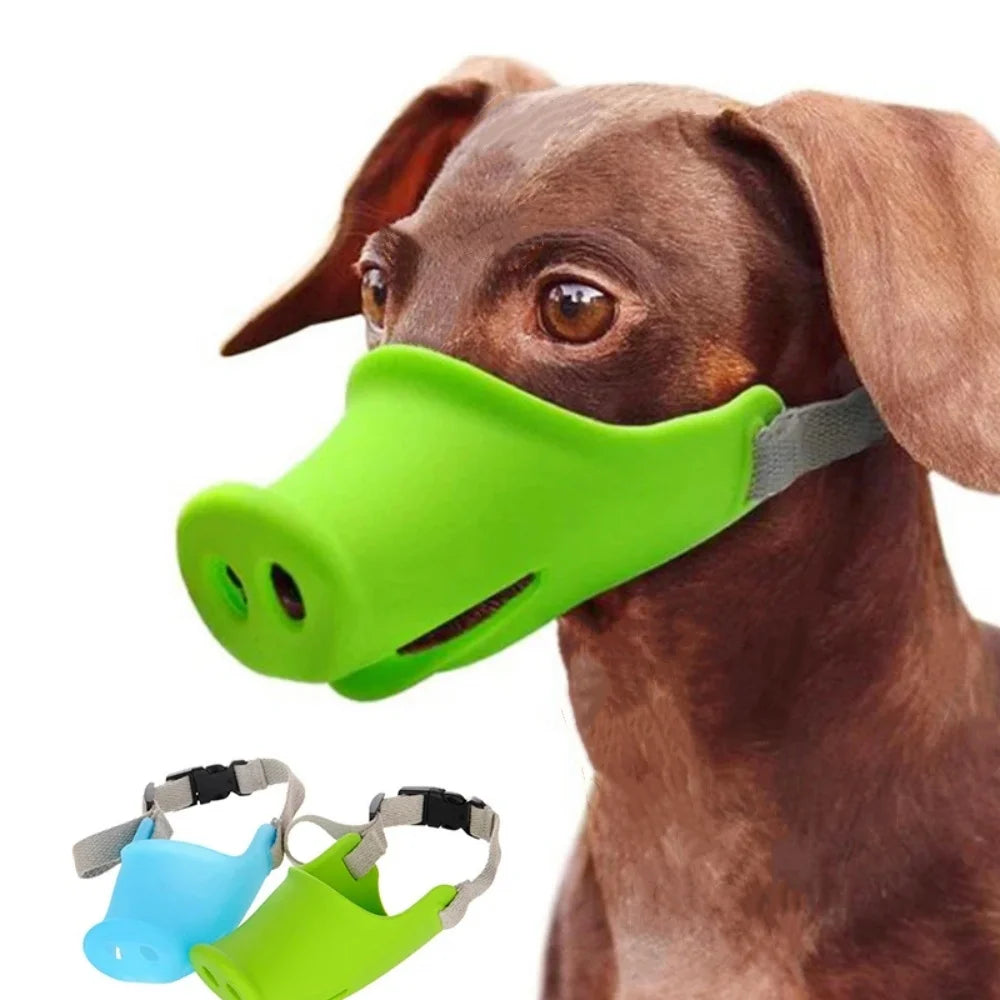 Pig Nose Breathable Mask for Puppy Cute Funny Doggy Anti-bite Mask Adjustable Prevent Accidental Ingestion Pet Aaccessories Qme