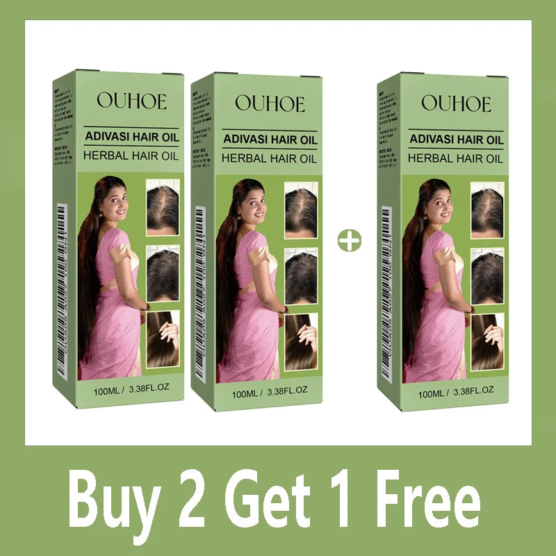 100ml Hair Growth Oil India Adivasi Herbal Hair Care Rosemary Repair Damaged Hydrate Moisturize Scalp Reduce Dandruff Qme Buy 2 Get 1 Free