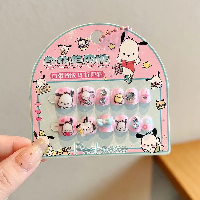 Hello Kitty Kuromi New Nail Stickers Nail Art Stickers Nail Decals 3D Stickers Non-toxic, Odorless, Waterproof Qme 4