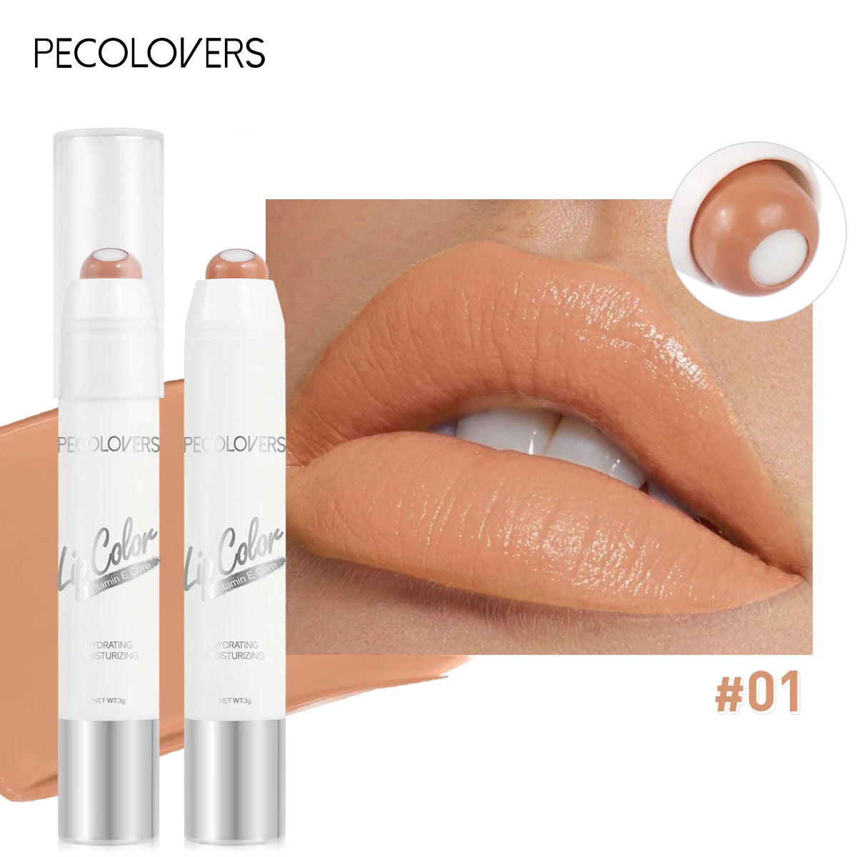 6 Colors Lipstick Pen Waterproof Red Lipstick Non-stick Cup Makeup Lip Liner Pen Cosmetics Qme 01