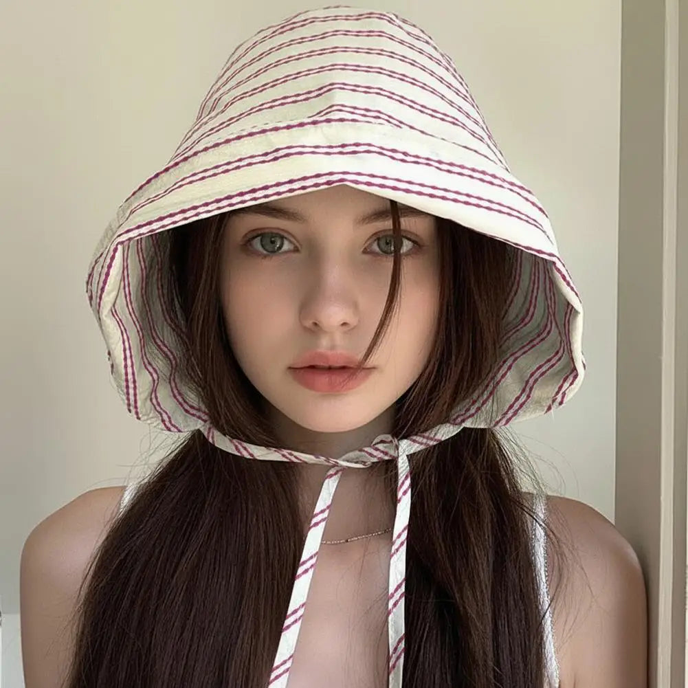 Fisherman Hat Bucket Hats Ponytail Sun Outdoor Panama Beach Cap Qme