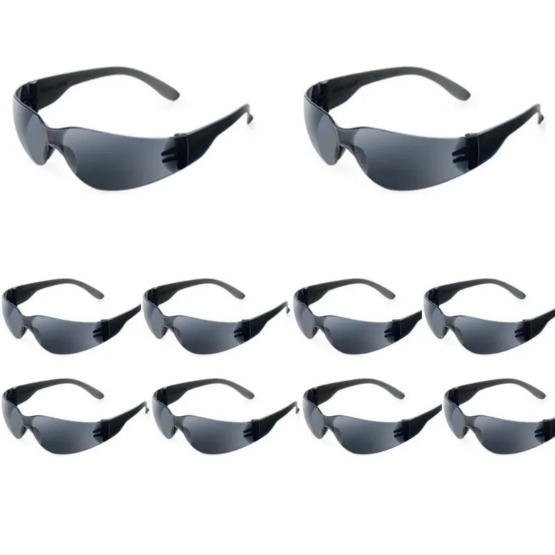 10PCS Safety Goggles Anti-Splash Anti-Dust Impact Resistant for Industrial Grinding Lab Riding Windproof Eye Protection Qme