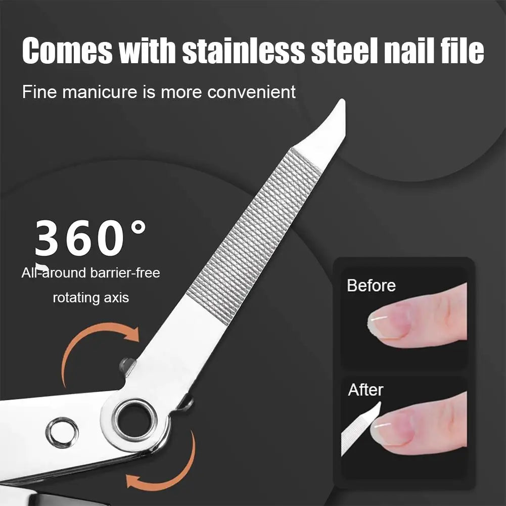 Premium Stainless Steel Nail Clipper Ultra Sharp Sturdy Fingernail Qme