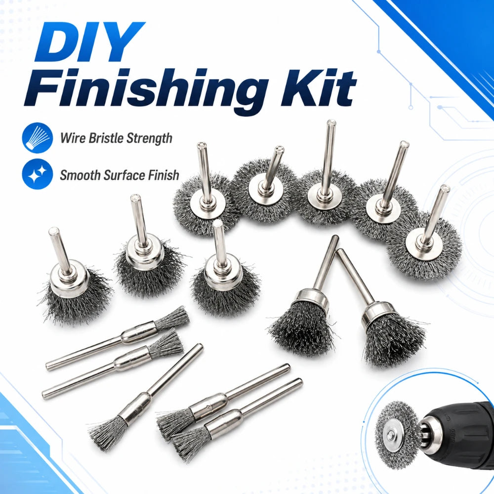 Rotary Drill Cleaning Tool 3/5Pcs Mini Steel Wire Brush Disc Rust Removal Polishing Wheel For DIY Metal Handicraft Care Qme
