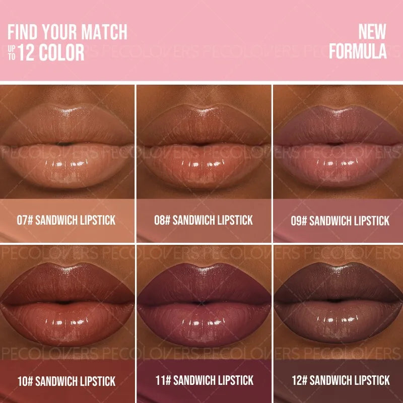 Sandwich Lipstick Pen Moisturizing Lip Gloss Long-lasting Non-drying Qme