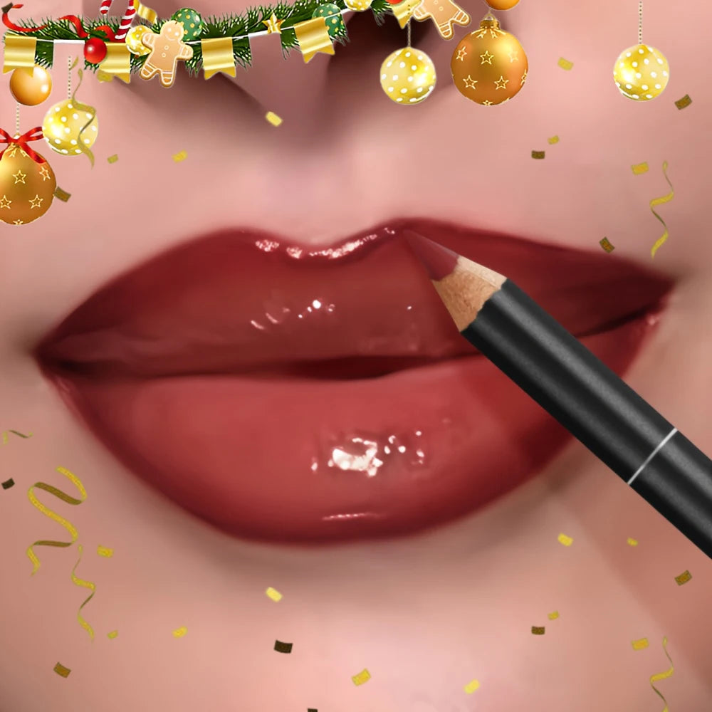 Moisturizing Waterproof Lip Gloss Liner Pen Non-stick Cup Bright Qme