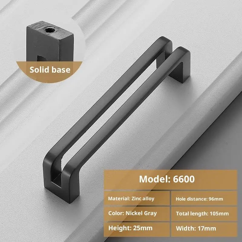 Nordic Furniture Handles Gray Black Brushed Kitchen Cabinet Pulls Handle For Cabinets And Drawers Knobs Kitchen Accesso Hardware Qme A4