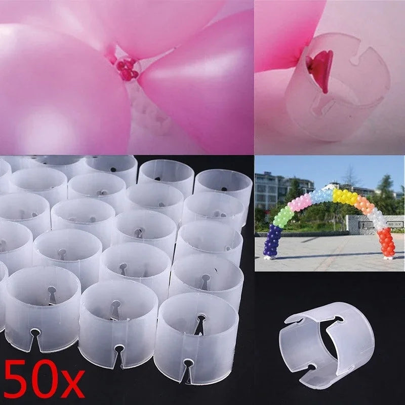 50/100pcs Arch Balloon Circular Ring Buckle Wedding Opening Mall Door Bracket Ring Buckle Manufacturing Accessories Qme