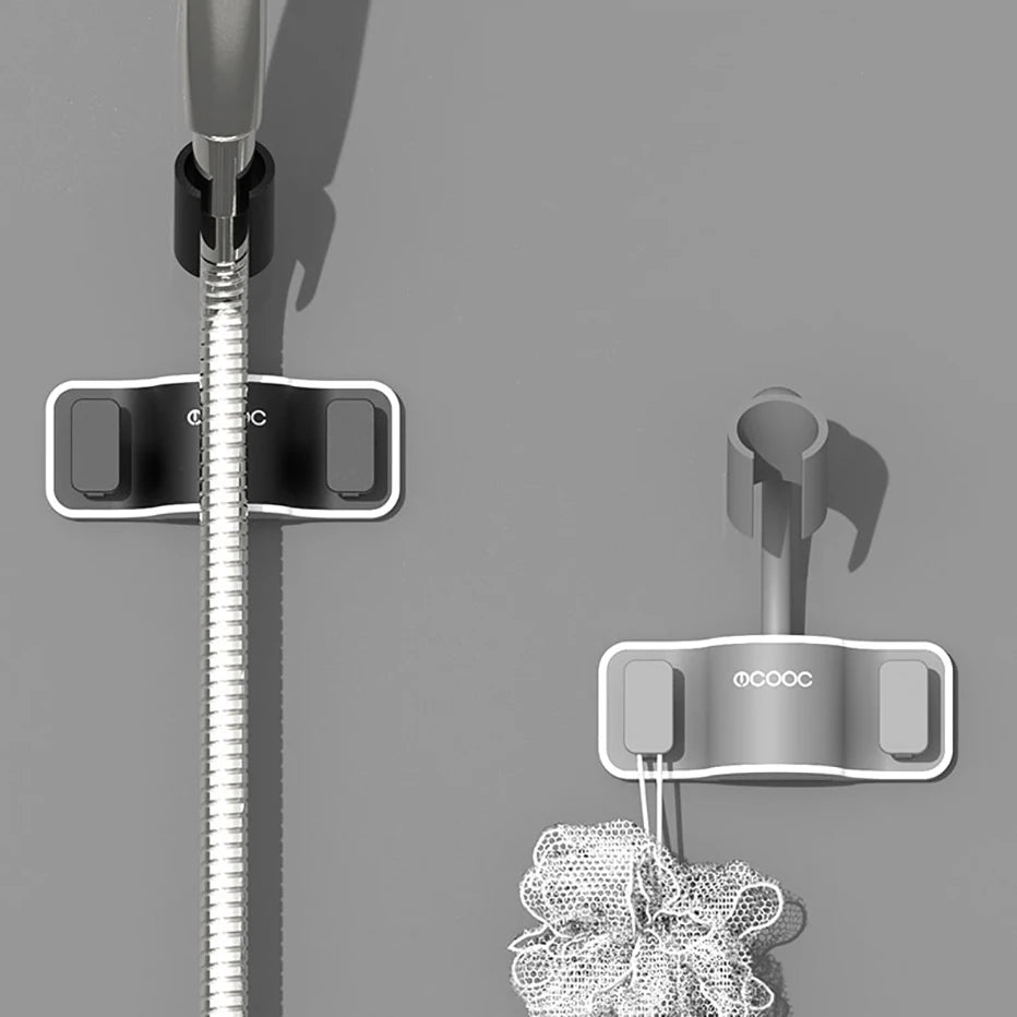Drill Free Shower Head Holder Free Your Hand Adjustable Shower Bracket Rack Hanger for Bath Ball Bathroom Storage Accessories Qme