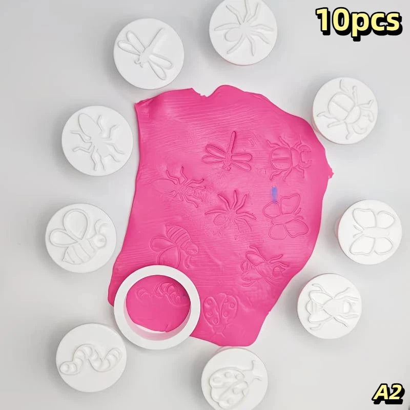 Theme Clay Stamps Cutter Butterfly Bee Design Suitable Pottery Qme A2
