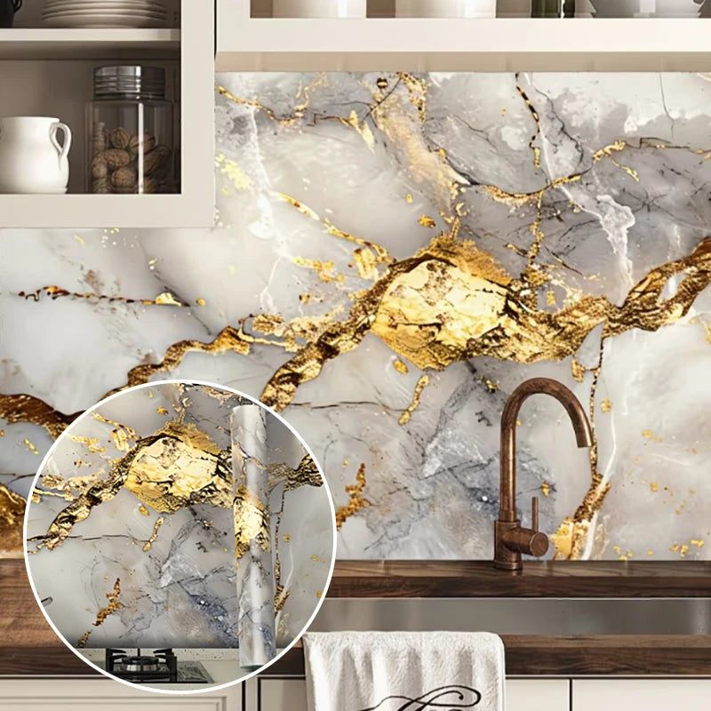 Household Marble Kitchen Countertop Oil Proof Sticker Waterproof Heat Qme