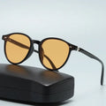 New Small Oval Women's Sunglasses Fashion Brand Women Casual Glasses Vintage Men Outdoor Sunshade Goggles UV400 Oculos De Sol Qme Brown