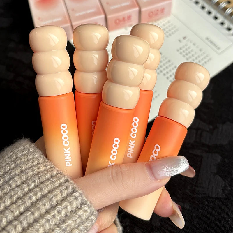 PINK COCO Sunset Galaxy Lip Glaze Matte Velvet Mud Low-saturation Qme