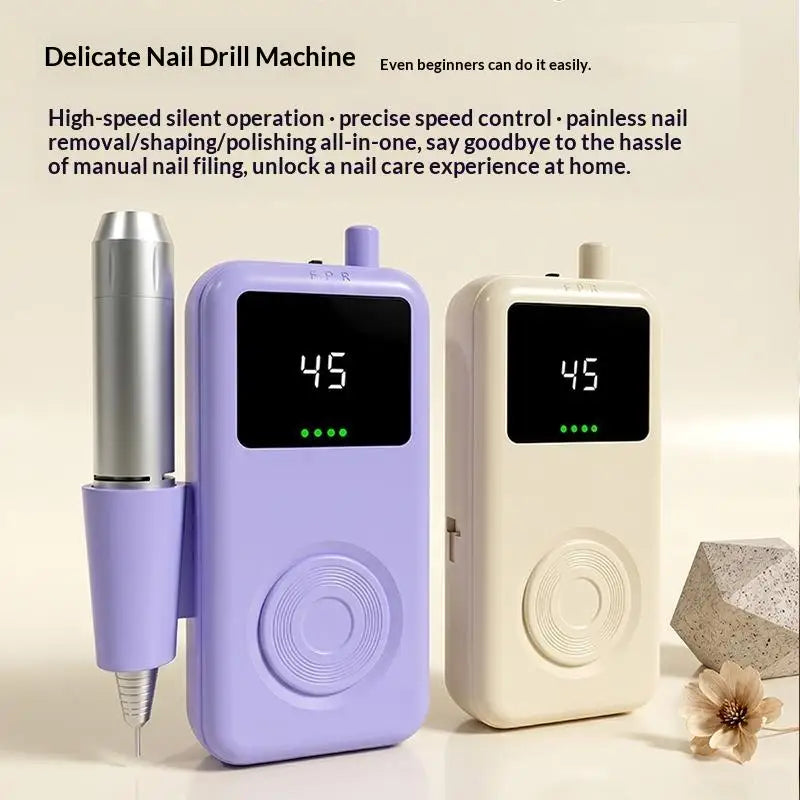 Low Noise Electric Portable Nail Drill Machine Rechargeable Sander Qme