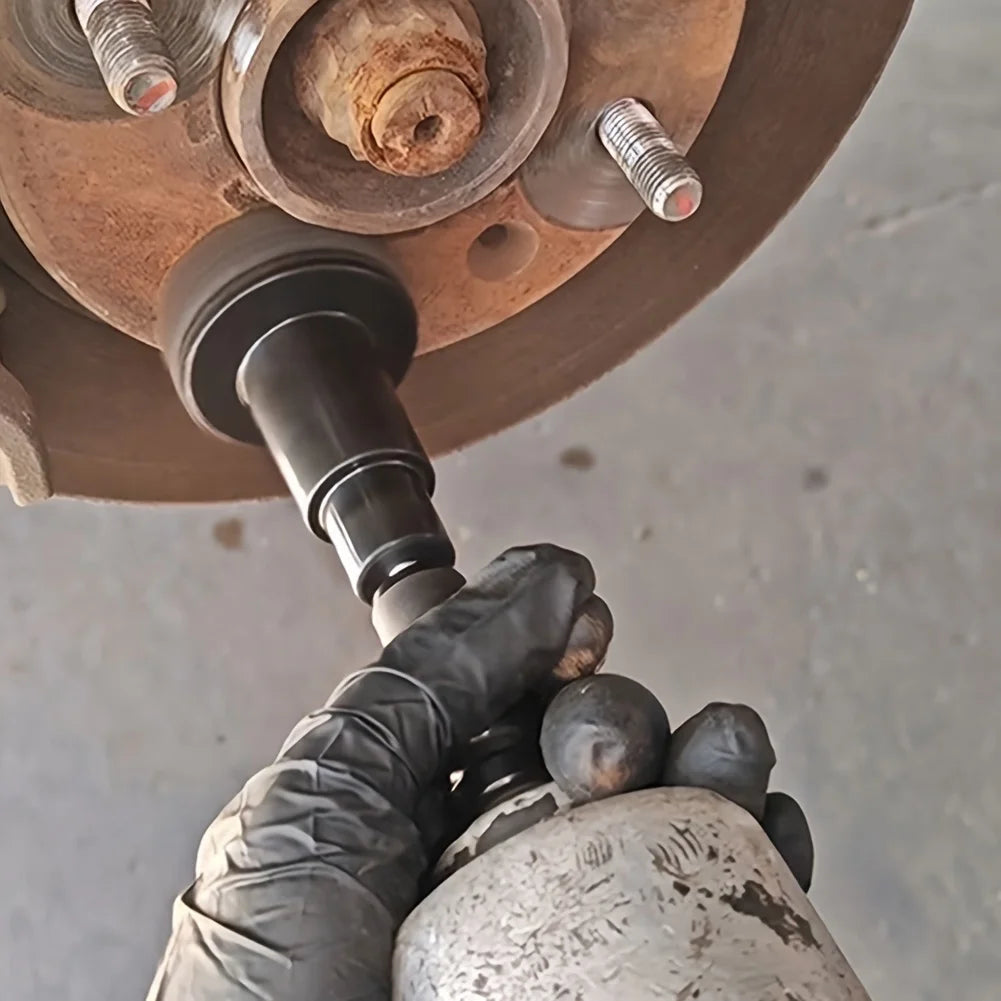 Wheel Hub Axle Brake Disc Grinding Head - Hardened Plastic Model - Wheel Hub Rust Removal Tool + 5 Grinding Heads Qme