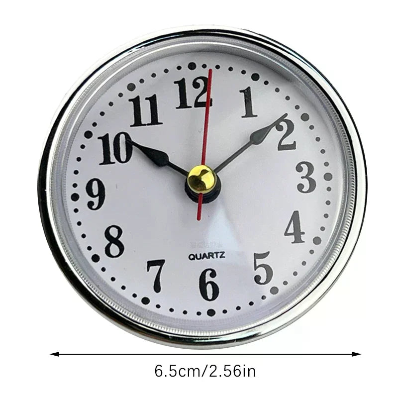 Clock Craft Quartz Movement Dia65mm Round Clocks Insert Roman Number Little Clock Arabic Numbers Wall Decor Qme