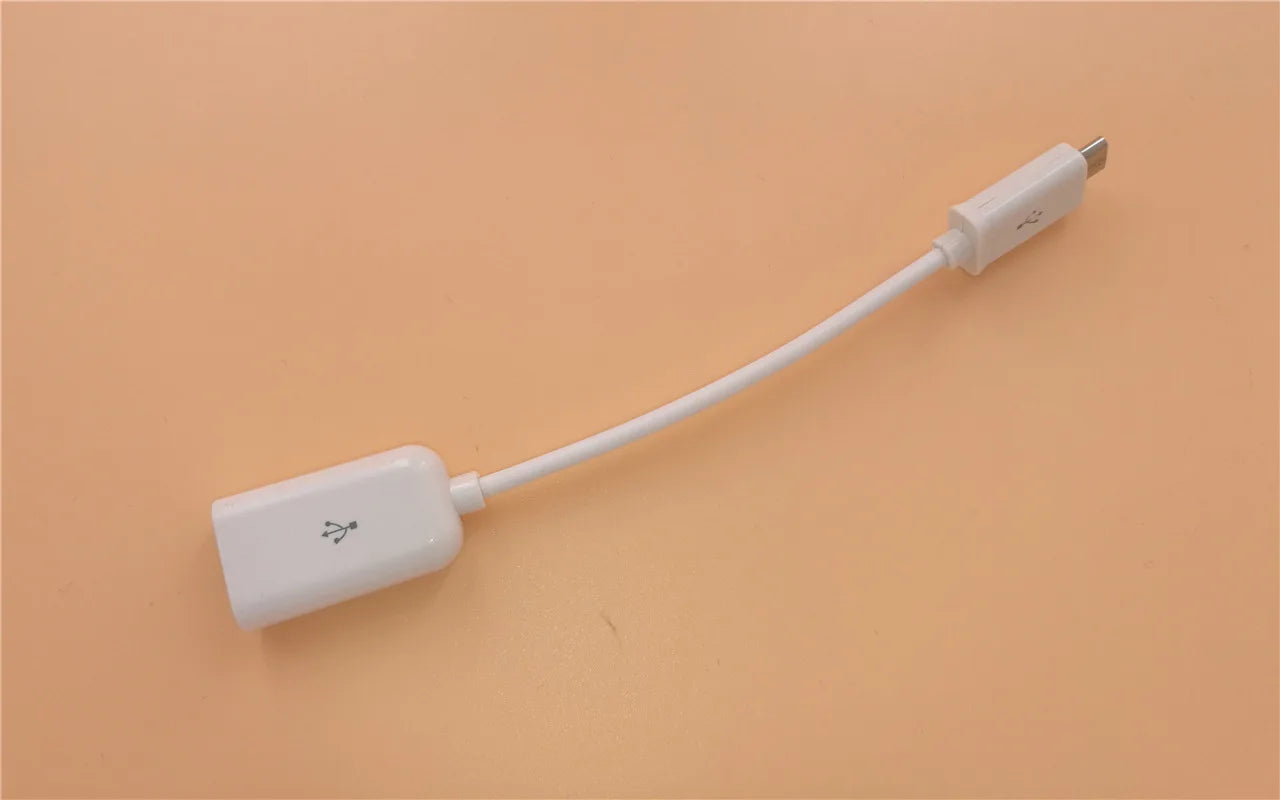 50pcs Adapter OTG Data Cable Micro Adapter Cable U Disk Conversion Cable USB Charging Cable V8 Extension Cable Qme WHITE