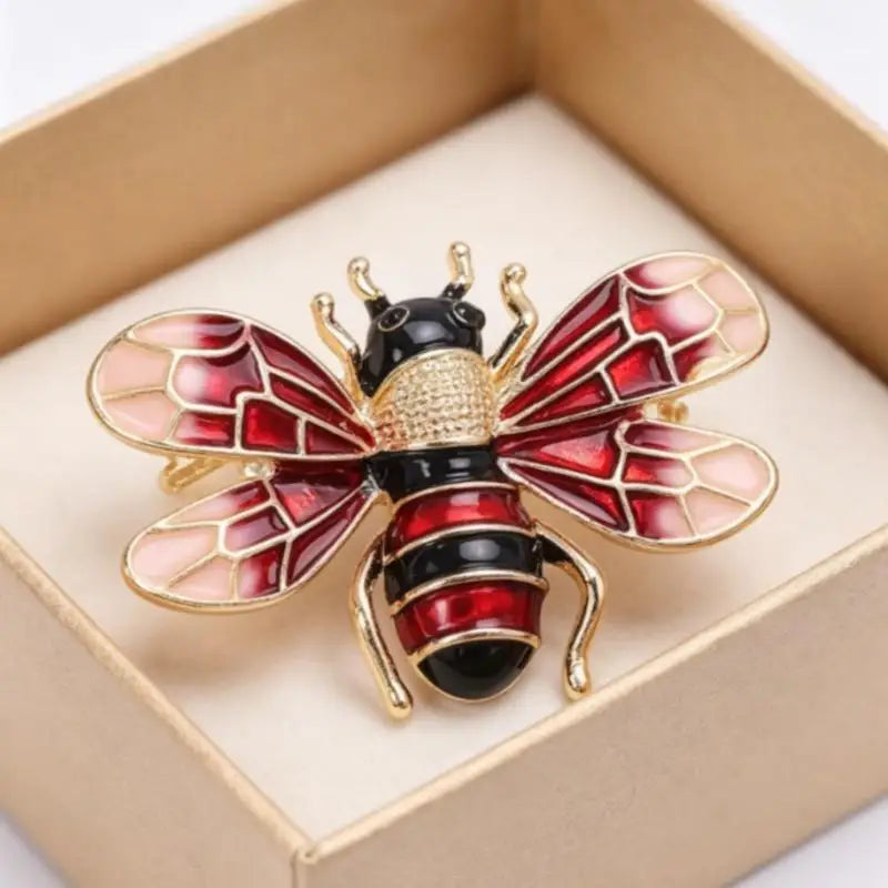 Rose Gold Plated Purple Crystal Bee Brooch With Rhinestone Enamel Wings For Wedding Party Daily Wear Qme style 10