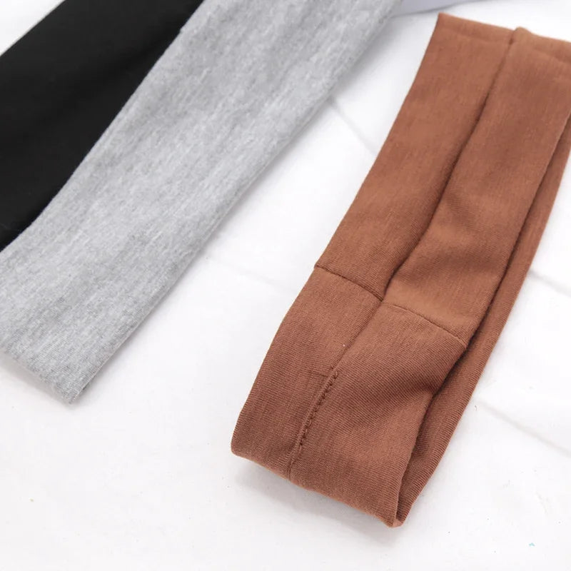 3PCS Elastic Hair Sweatband for Men Women Sport Hairbands Head Band Yoga Headbands Headwear Headwrap Workout Hair Accessories Qme