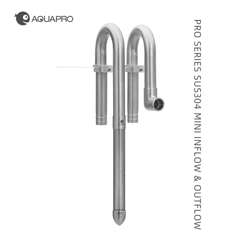 AQUAPRO Mini Stainless Steel Skimmer Inlet Outlet Outflow Inflow Pipes Filtro Aquarium Fish Tanks Accessories Qme