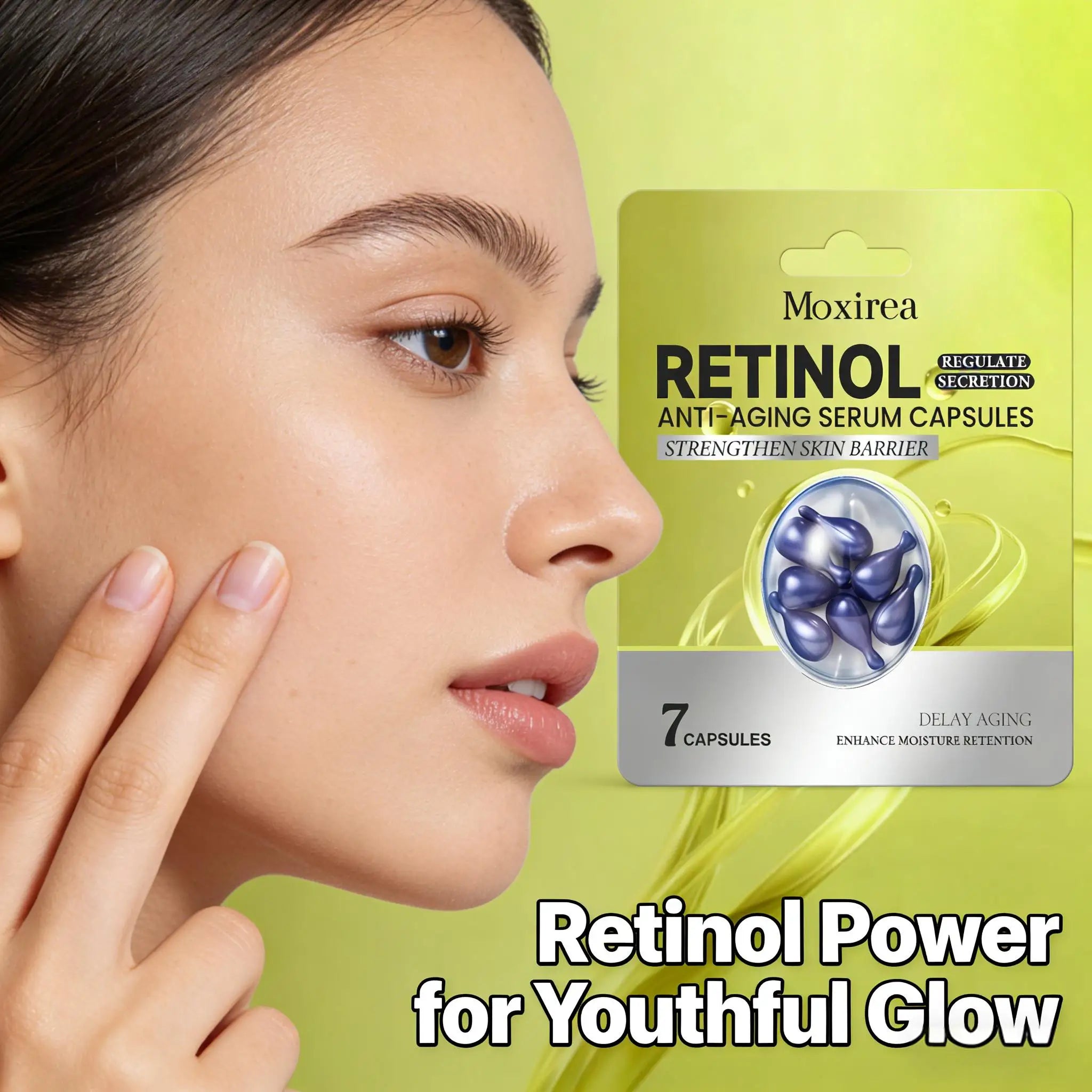 Retinol Serum Reduce Melanin Anti Aging Fade Fine Line Improve Barrier Repair Skin Moisturizing Nourishing Face Essence Capsule Qme