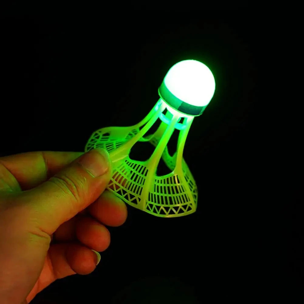 Glow-in-the-Dark LED Badminton Shuttlecocks (1/2/5 Packs): Windproof Design for Practice & Nighttime Play Qme