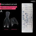 Coffin Nail Forms Sandwich Dual System Molds Acrylic Extensions 60 Qme A240