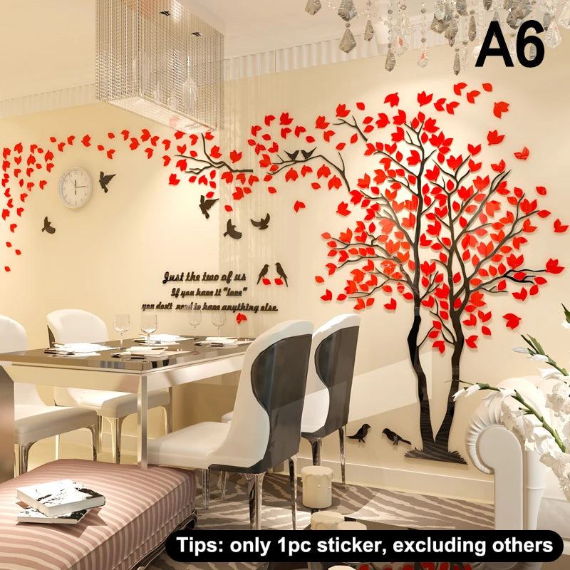 Self-adhesive Home Background Wall Decal Stickers Decoration Bedroom Qme A6