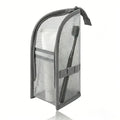 Large Capacity PVC Cosmetic Bag Waterproof Space Saving Toothbrush Qme Gray