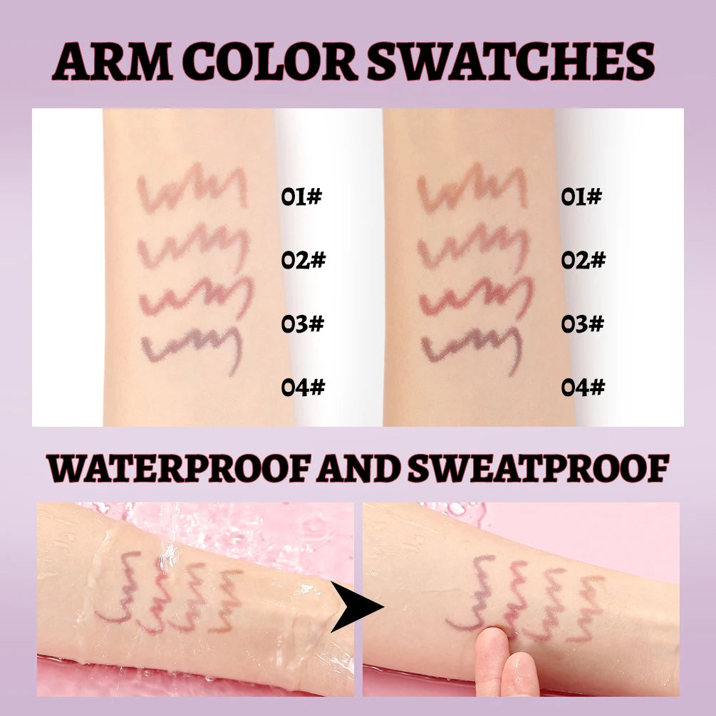 QIBEST Matte Liquid Lipliner Waterproof Lip Plumping Stain Natural Lip Liner Outline Lips Contour Pen Long Lasting Cosmetics Qme