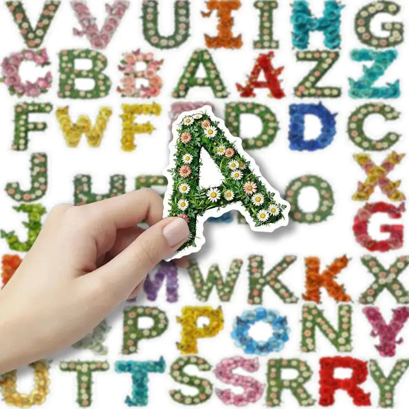 Vintage English Alphabet Stickers Self-adhesive Easy Peel Decals 100+ Qme J