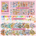 45 Sheets/BK Cute Cat Miniature 3D Diorama Coil Sticker Book for DIY Scrapbooking Phone Case Notebook Decoration Qme Pink
