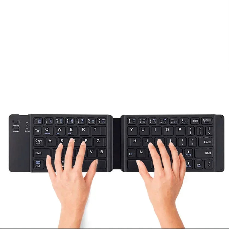 Wireless Folding Keyboard Bluetooth Keyboard With Touchpad For Windows Android IOS Phone Multi-Function Button Mini Keyboard Qme
