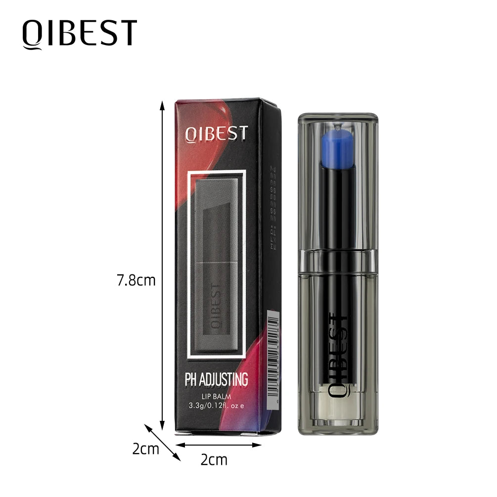 QIBEST Blue Color Changing Lip Balm Moisturizing Temperature Change Color Lipstick Long Lasting Lip Stain Tint Lips Cosmetics Qme