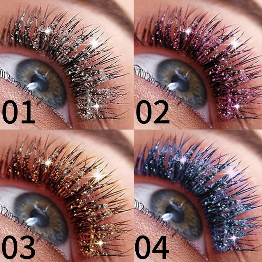 Diamond Mascara Shining Sweet Proof Glitter Eyelashes Quick Dry Qme